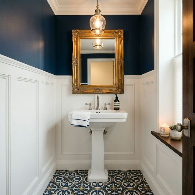 Elegant powder room
